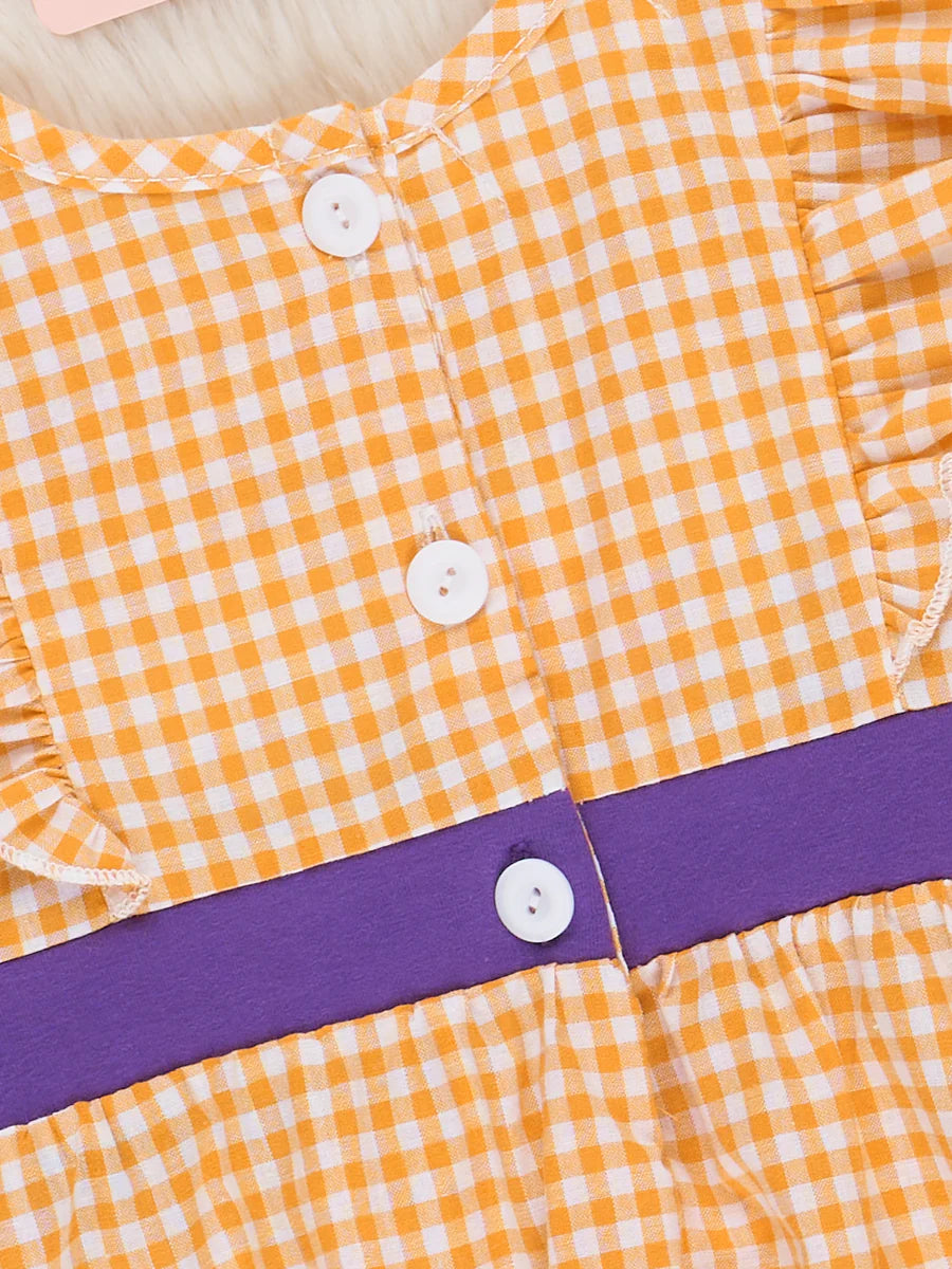 Louisiana Smocked Gingham Bubble Romper
