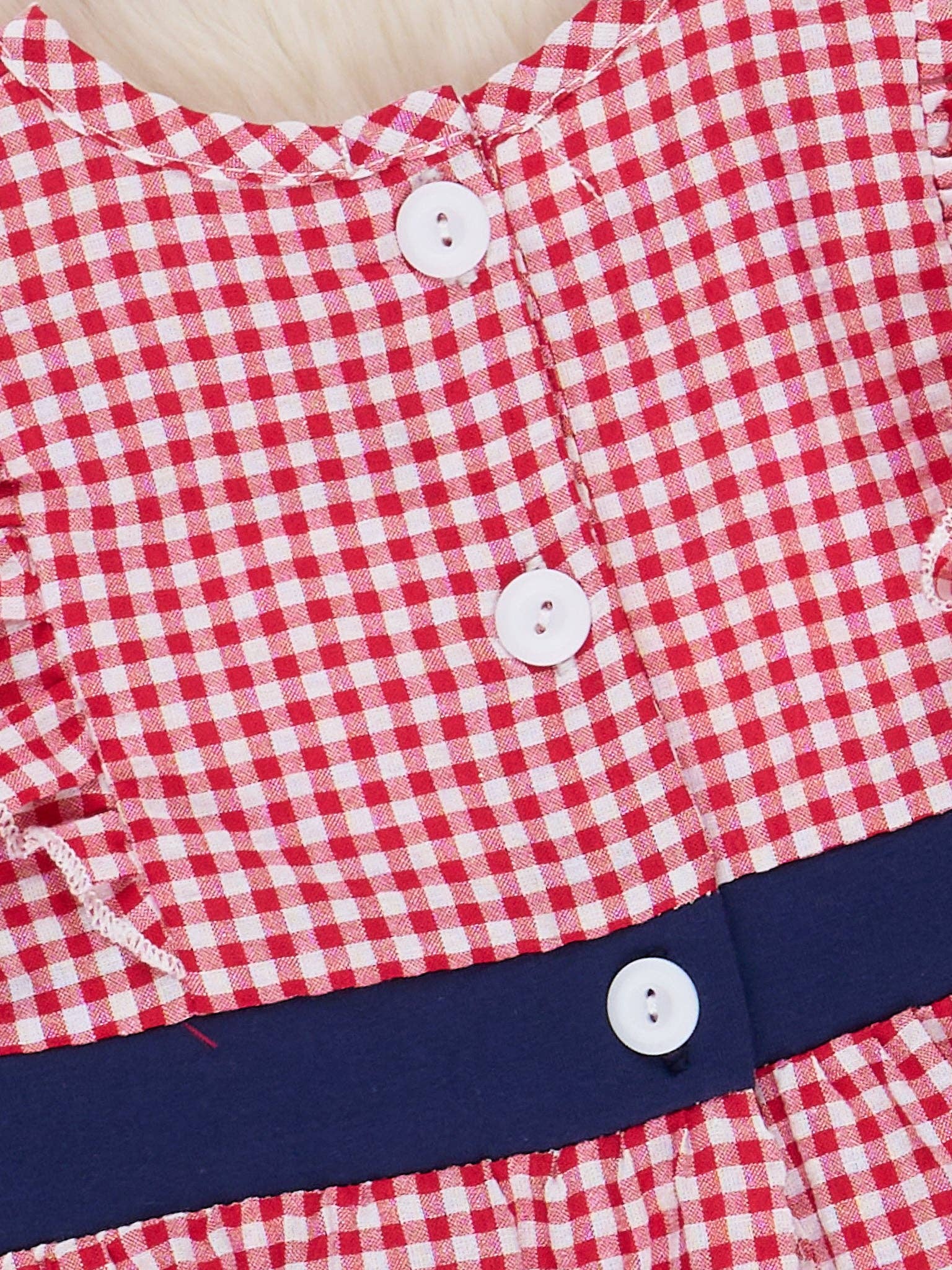 Mississippi Smocked Gingham Bubble Romper