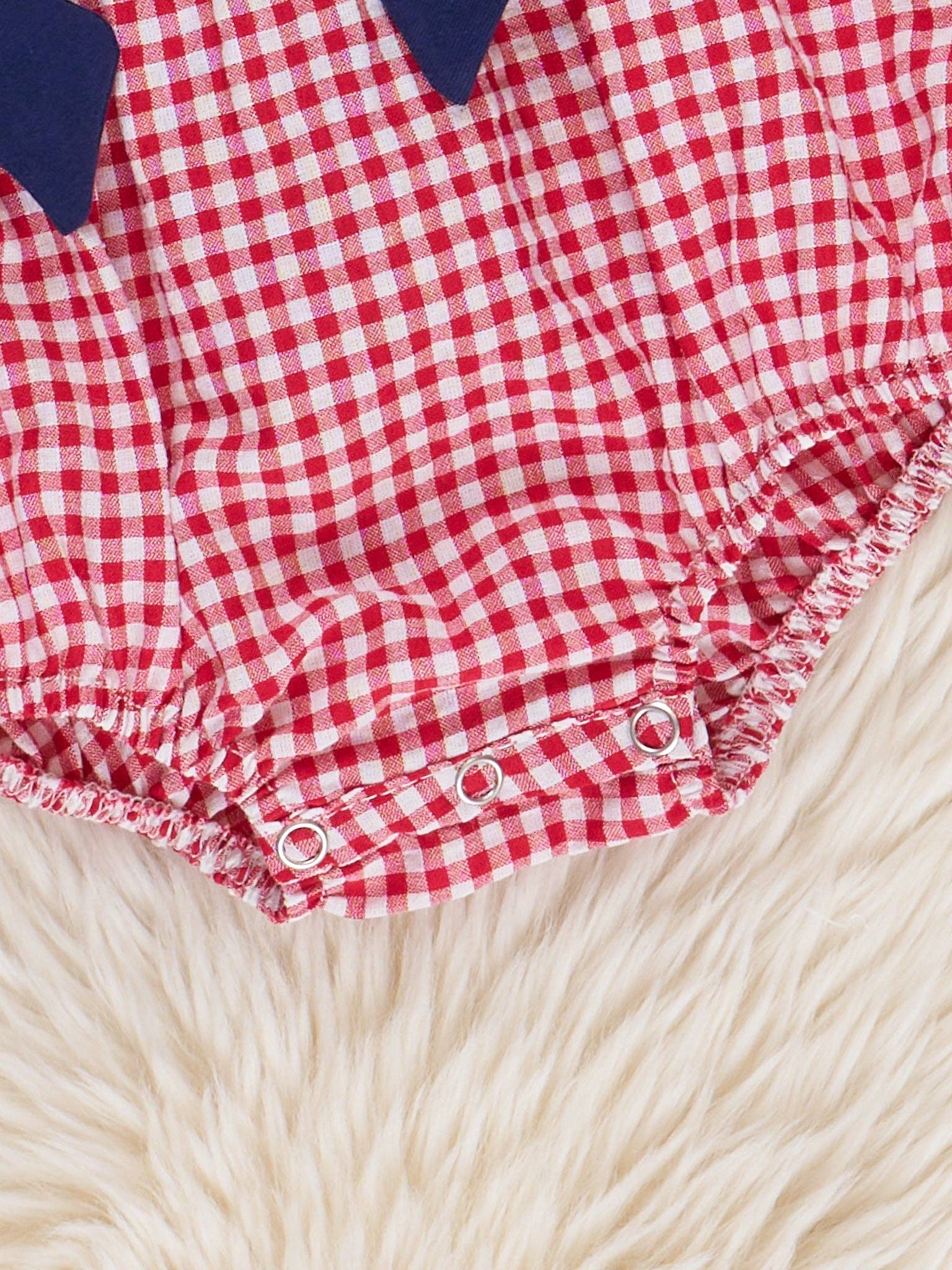 Mississippi Smocked Gingham Bubble Romper
