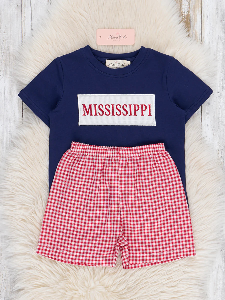 Mississippi Smocked Gingham Outfit