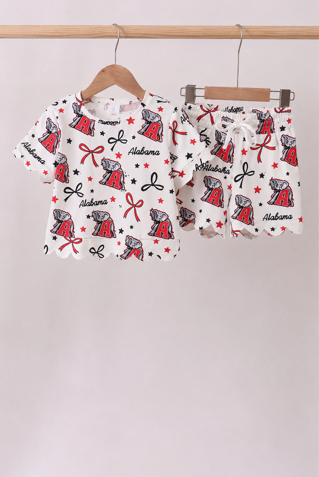 Alabama scalloped shorts set