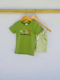 Baby Boy Green Appliqué Hunting Shorts Set