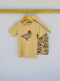 Boys Camouflage Duck Appliqué Top Shorts Set