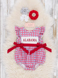 Alabama Smocked Gingham Bubble Romper